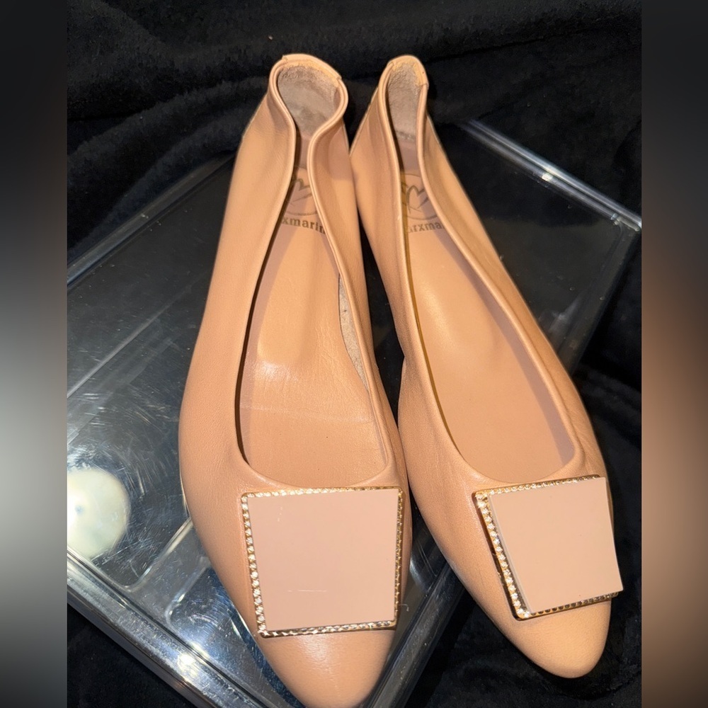 MARXMARIN WOMEN'S BALLET FLATS with Gold Detail - Picture 9 of 11